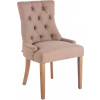 Design-Shop Aberdeen látka drevené nohy antik svetlé Sivo hnedá Taupe