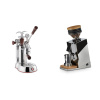 La Pavoni Esperto Abile + Eureka Mignon Single Dose, Chrome & Oak