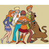 Maľovanie podľa čísel Shaggy, Scooby, Daphne, Velma a Fred (Scooby Doo), 40x50 cm, vypnuté plátno na rám (6063971)