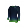 Wamu Detské funkčné tričko s dlhým rukávom Mozaika zelená/tmavá Veľ. 140-146