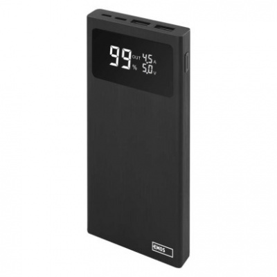 Power bank EMOS BetaQ 10, 10 000 mAh, 22,5 W, čierny