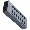 Hub Orico BT2U3-7AB 7x USB-A 3.0 s vypínačmi - sivý