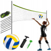 Sada na volejbal Neo-sport 15 dielov oceľová zelená 570 cm
