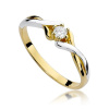 VIPgold Zlatý diamantový prsteň RG313z - žlté a biele zlato