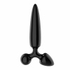 Satisfyer Triple Crystal 1 – Sklenené Dildo 3v1, 21 cm (čierne)