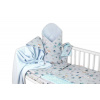 Baby Nellys 6-dielna výhod. súprava pre bábätko s darčekom,120x90, Líška a zajac, modrá Baby Nellys 8596309369235