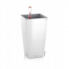 Kvetináč, črepník - Lechuza Mini Pot Cubi Biely lesk (Kvetináč, črepník - Lechuza Mini Pot Cubi Biely lesk)