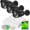 Sada na IP monitoring 5 Mpx 3 kamery IPCAM-B5 BLACK, 4-kanálový rekordér 4xPoE - HiLook by Hikvision