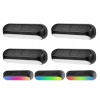 Zápustné solárne svietidlo LED Plus čierne 4,9 cm 4 ks. (4x záhradné LED fasádne svietidlo Vonkajšie solárne nástenné RGB+WW)