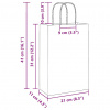 vidaXL Papierové tašky 50 ks s rúčkami, biele, 21x11x31 cm - Biela - 255089-270920