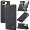 Peňaženkové kožené puzdro Case Me na Xiaomi Redmi Note 14 - Čierna