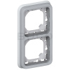 Legrand Plexo IP55 rámček dvojnásobný zvislý pre zapustenú montáž, sivý