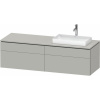 DURAVIT L-Cube závesná skrinka pod umývadlo na dosku (umývadlo vpravo), 4 zásuvky, 1620 x 550 x 482 mm, betón šedá matná, LC4871R07070000