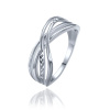 MINET Krížovo brúsený strieborný prsteň veľkosť 65 JMAN0560SR65