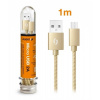 Datový kabel ALIGATOR TUBA 2A, Micro USB zlatý