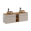 ArtCom Kúpeľňová skrinka s umývadlom a doskou ICONIC Cashmere DU140/1 | 140 cm