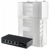 Switch Conexpro GNT-6FP51G6 vonkajší, 1x GLAN s PoE in, 4x GLAN s PoE, 60W