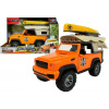 LEAN TOYS Kempingové auto Jeep so svetlami a zvukmi - oranžové