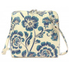 Vera Pelle Kožená malá dámská crossbody kabelka s motivem květin