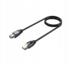 Sieťový kábel Unitek Cat.8 S/FTP 1 m RJ-45, čierny