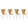 Design-Shop Stolička Callisto (SET 4 ks) - Natur / drevo