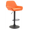 Design-Shop Barová stolička Braga - koženka, čierna podnož - Oranžová