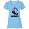 Tričko na pilates - Svetlomodrá