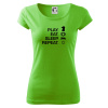 Eat sleep play - šach - Dámske tričko Pure - XS ( Apple Green )