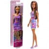 MATTEL Barbie Trendy panenka brunetka v květovaných šatech 29 cm
