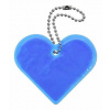 Compass Prívesok na kľúče reflexní SRDCE modrý