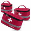 Lekárnička Set 3ks lekárska domáca cestovná červená kompletná