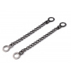 Kovová retiazka / pútko na bundy a kabáty nikel čierny 5ks