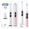 Oral-B iO6 DuoPack sada zubných kefiek biela/ružová Biela a ružová elektrická zubná kefka s magnetickou technológiou iO (Oral-B iO 6 White & Pink, 2 x elektrická zubná kefka (biela a ružová))