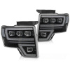 FORD F150 MK12 2008-2014 - predné svetlá FULL LED čierna DRL SEQ