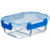 Nádoba na potraviny POLIFACH sklenená 1,05 l modrá s viečkom
