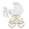 JUNAMA Kočík pre bábiky Dolce 07 white/gold