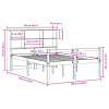 vidaXL Posteľ bez matraca voskovo hnedá 160x200 cm masívne drevo - Hnedá - 224155-242062