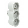 LEGRAND Revolution rozbočovač 3x2P+T, bielo-šedá