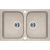 Laveo Celia, 2-komorový granitový drez 760x480x184 mm, béžová, LAV-SBC_420T