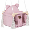 Štýlová hojdačka prešívaný Velvet ružová | Deluxe Baby