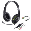 Slúchadlá s mik. GENIUS HS-400A green + redukcia