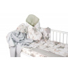Baby Nellys 6-dielna výhod. súprava pre bábätko s darčekom,120x90, Slon a Dúha, biela/oliv Baby Nellys 8596309369242