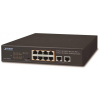 Planet FSD-1008HP PoE switch 10x 100Mb, 8xPoE 802.3at 30W/120W, VLAN, extend mód 10Mb/s do 250m, fanless