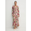 Šaty Marciano Guess IRIS ružová farba, maxi, áčkový strih, 5RGK41 9603Z 5RGK41.9603Z 36