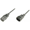 Digitus Predlžovací napájací kábel, C14 - C13 M/F, 5,0 m, H05VV-F3G 1,0qmm, sw