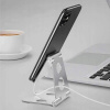 Kovový stojan na telefón a tablet strieborný (Nastaviteľný držiak s protišmykovou úpravou)