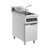 Indukčná fritéza - 30 l - 10 000 W - 400 V - spodná skrinka - časovač - Royal Catering RCIN-700-02