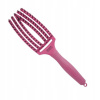 Olivia Garden Finger Brush kefa na vlasy masážna 6-radová stredná Hot pink