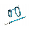 Postroj + vodítko materiál pre mačku Trixie r. 120 cm 27 cm zelená
