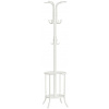 SONGMICS Stojanový vešiak biely kov, 12 háčikov, 40 × 40 × 175 cm